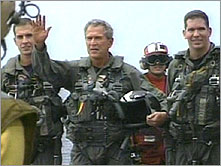 President Bush on the USS Abraham Lincoln
